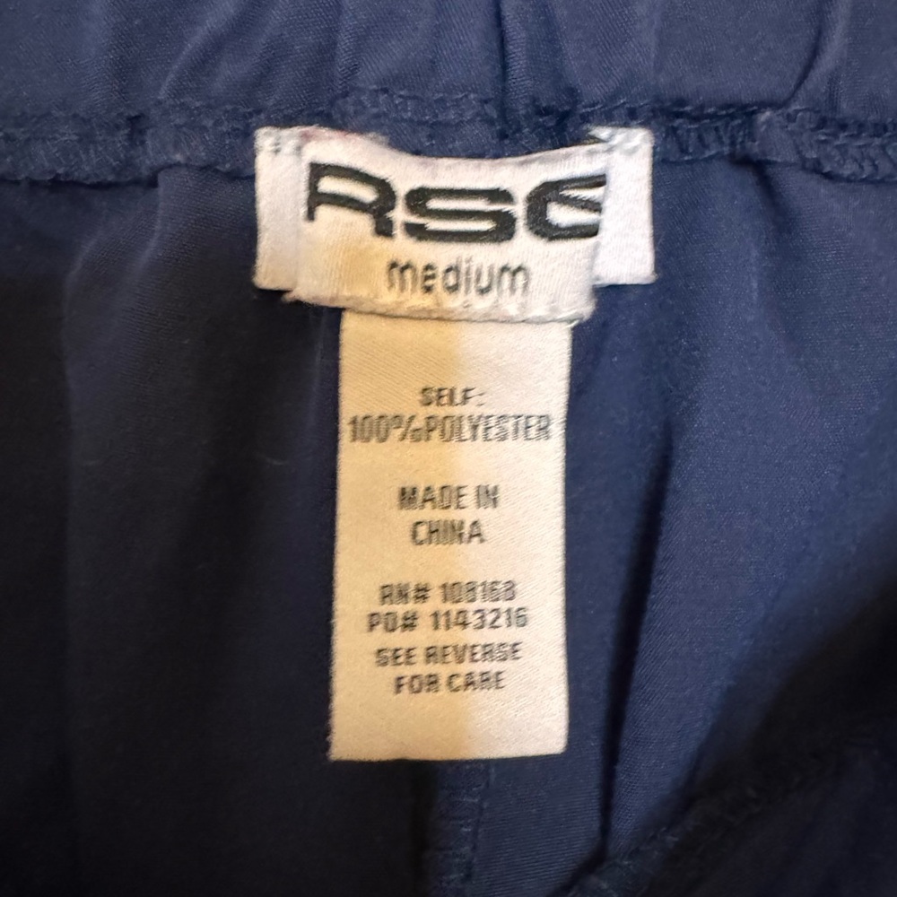 RSQ Navy Blue Track Pants with White Stripes - Picture 2 of 3